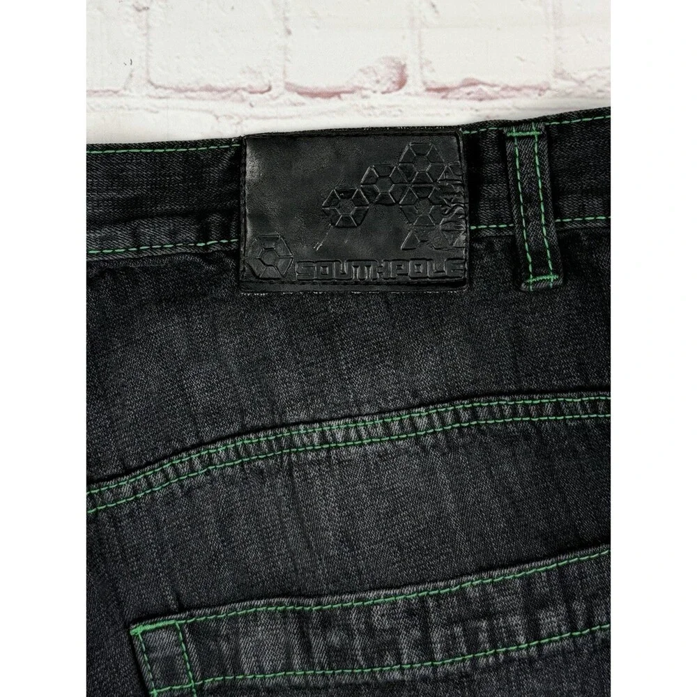 Vintage Southpole Black Jean Shorts Mens 38 Shorts Baggy Y2K Hip Hop
